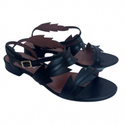Bally Calf leather olive leave sandals