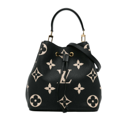 Louis Vuitton AB Louis Vuitton Black Monogram Empreinte Leather Monogram Giant Bicolor Empreinte Neonoe MM France