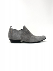 Anine Bing Low Charlie Boots Suede Silver Studs