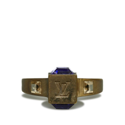 Louis Vuitton B Louis Vuitton Gold Brass Metal Gamble Ring France