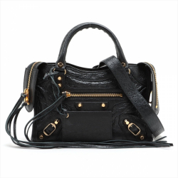 Balenciaga Classic City Mini Leather 2-Way Handbag Black