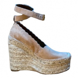 Chloé Weiche Plateau-Espadrilles in zartem Rosa!