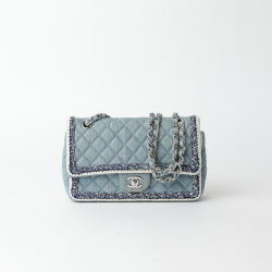 Chanel Denim Braided Classic Medium Flap Bag
