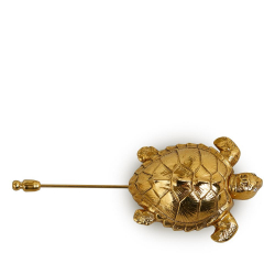 Chanel AB Chanel Gold Gold Plated Metal Turtle Brooch France