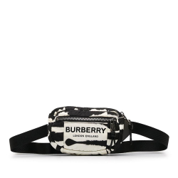 Burberry AB Burberry Black with White Nylon Fabric Belt Bag Romania