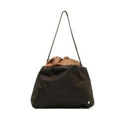 The Row AB The Row Brown Dark Brown Nylon Fabric Bourse Shoulder Bag Italy