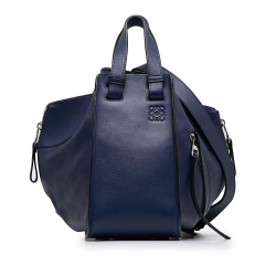 Loewe B LOEWE Blue Dark Blue Calf Leather Small Hammock Bag Spain