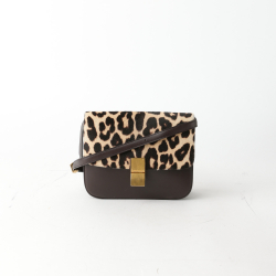 Celine Classic Leopard Box Shoulder Bag