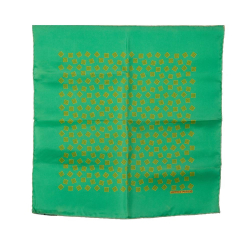 Hermès B Hermes Green Light Green Silk Fabric Printed Scarf France