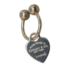 Tiffany & Co B Tiffany Silver SV925 / Sterling Silver Metal Heart Tag Key Ring United States