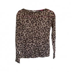 Bimba & Lola Top en laine à imprimé animal