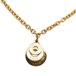 Celine Gold Gold Plated Metal Gold-Tone Pendant Necklace France