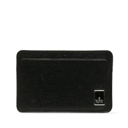Gucci B Gucci Black Calf Leather Card Holder Italy