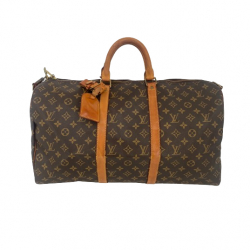 Louis Vuitton Brown Coated Canvas Louis Vuitton Keepall Bandouliere 50