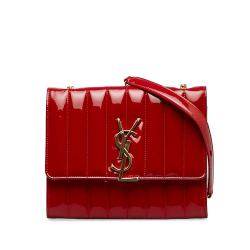 Saint Laurent AB Saint Laurent Red Patent Leather Leather Patent Vicky Crossbody Bag Italy