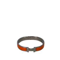 Hermès Orange Metal Hermès Clic H Bracelet