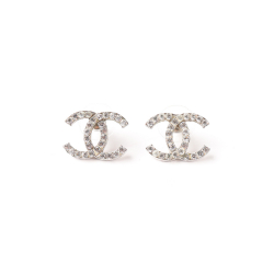 Chanel CC Rhinestone Earrings