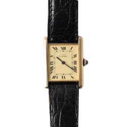 Cartier Tank Vermeil 24mm Silver Watch