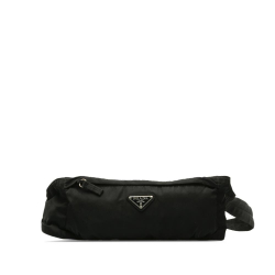 Prada B Prada Black Nylon Fabric Tessuto Belt Bag Italy