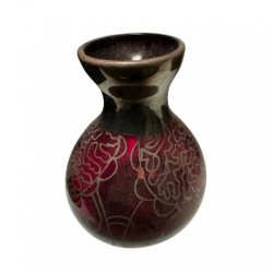 Murano hand blown and silver plated decoration set of two Vases