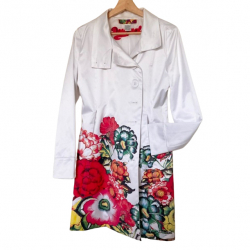 Desigual Floral trench coat