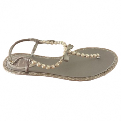 René Caovilla Jeweled low sandals