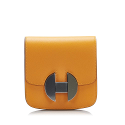 Hermès AB Hermes Orange Calf Leather 2002 Wallet France