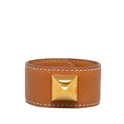 Hermès AB Hermes Brown Calf Leather Medor Bracelet France