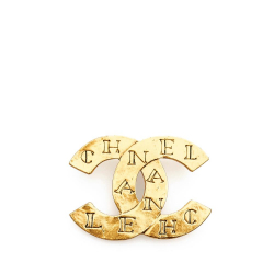 Chanel B Chanel Gold Brass Metal CC Brooch France