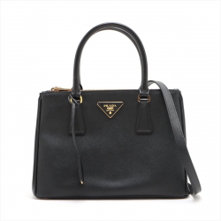 Prada Galleria Medium Saffiano Leather 3-Ways Tote Bag Black