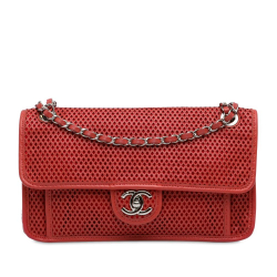 Chanel AB Chanel Red Calf Leather Medium Up In The Air Flap Italy