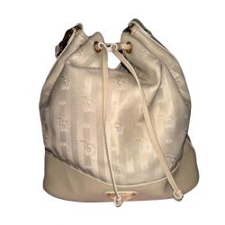 Maison Mollerus Vinerus Niesen Bucket bag Canvas Creme/Gold