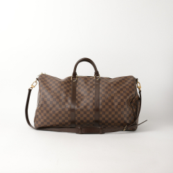 Louis Vuitton Damier Ebene Keepall Bandoulière 55 Weekend Bag