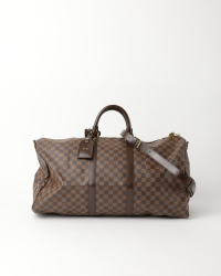 Louis Vuitton Damier Ebene Keepall Bandouliere 55 Weekend Bag