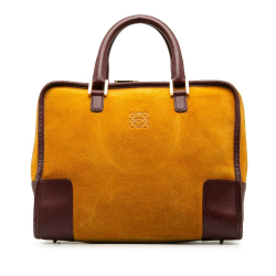 Loewe B LOEWE Yellow Suede Leather Amazona Handbag Spain