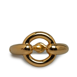 Hermès AB Hermès Gold Gold Plated Metal Mors Scarf Ring France