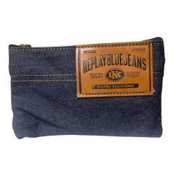 Replay Denim Jeans Cosmetic Bag, neuf