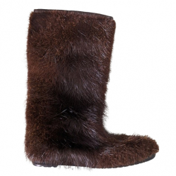 Gucci Mid-season leather/coyote fur boots
