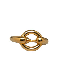 Hermès AB Hermes Gold Gold Plated Metal Mors Scarf Ring France
