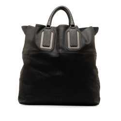 Bottega Veneta AB Bottega Veneta Black Calf Leather Tote Bag Italy