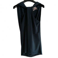 Givenchy Dos nu élégamment drapé en bleu sarcelle profond