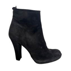 Pedro Garcia Black Suede High Heels Ankle Boots