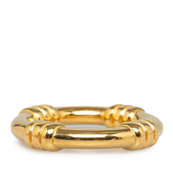 Hermès B Hermès Gold Gold Plated Metal Bouet Scarf Ring France
