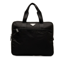 Prada AB Prada Black Nylon Fabric Tessuto Business Bag Italy