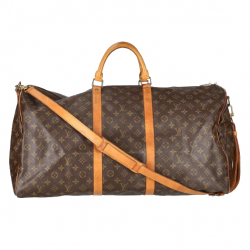 Louis Vuitton Brown Coated Canvas Louis Vuitton Keepall Bandouliere  60