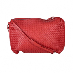 Bottega Veneta Red Leather Bottega Veneta Crossbody Bag