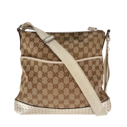 Gucci Brown Canvas Gucci Crossbody Bag