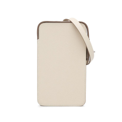 Hermès AB Hermes White Calf Leather Epsom Hac a Box Phone Case France