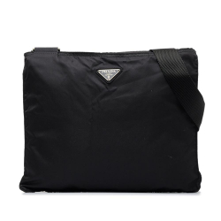 Prada B Prada Black Nylon Fabric Tessuto Crossbody Bag Italy