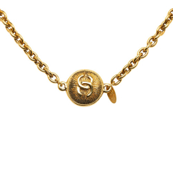 Chanel AB Chanel Gold Gold Plated Metal CC Medallion Necklace France
